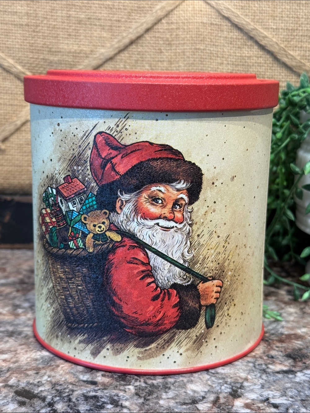 Potpourri Press Santa Cookie Tin